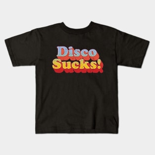 Disco Sucks 70s Style by Treaja Kids T-Shirt